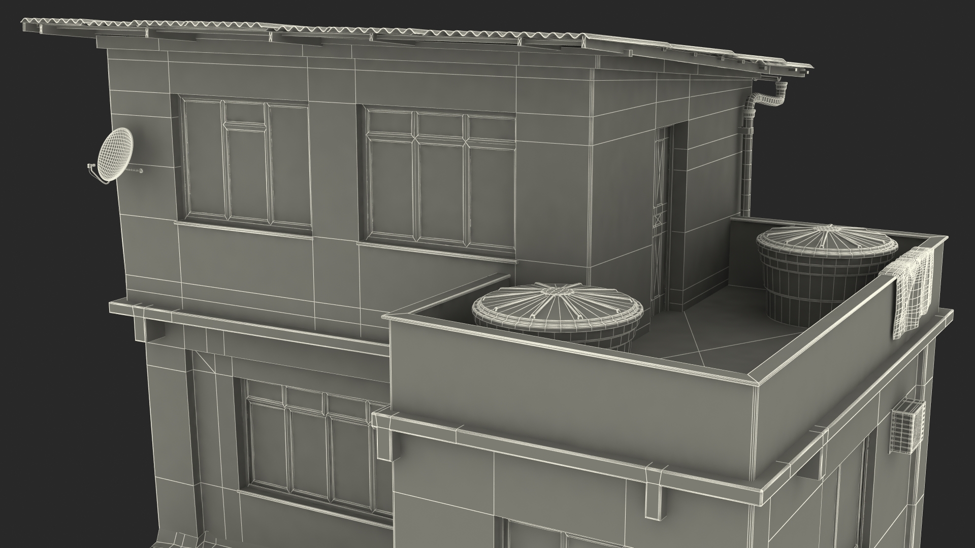 3D model Old Rio Favela House