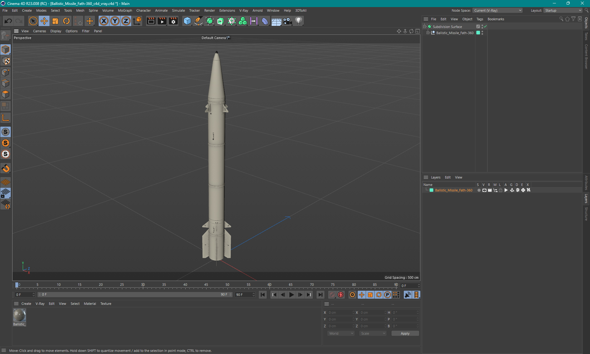 3D Ballistic Missile Fath-360