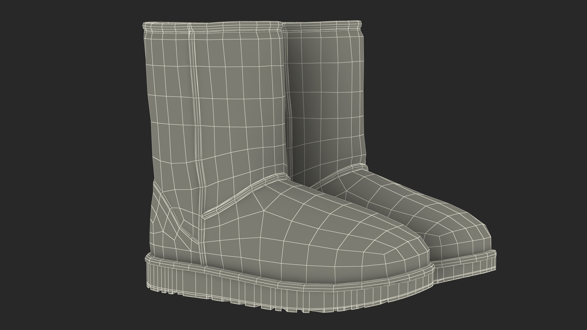 3D model Womens Short Boots UGG Australia Fur Chestnut