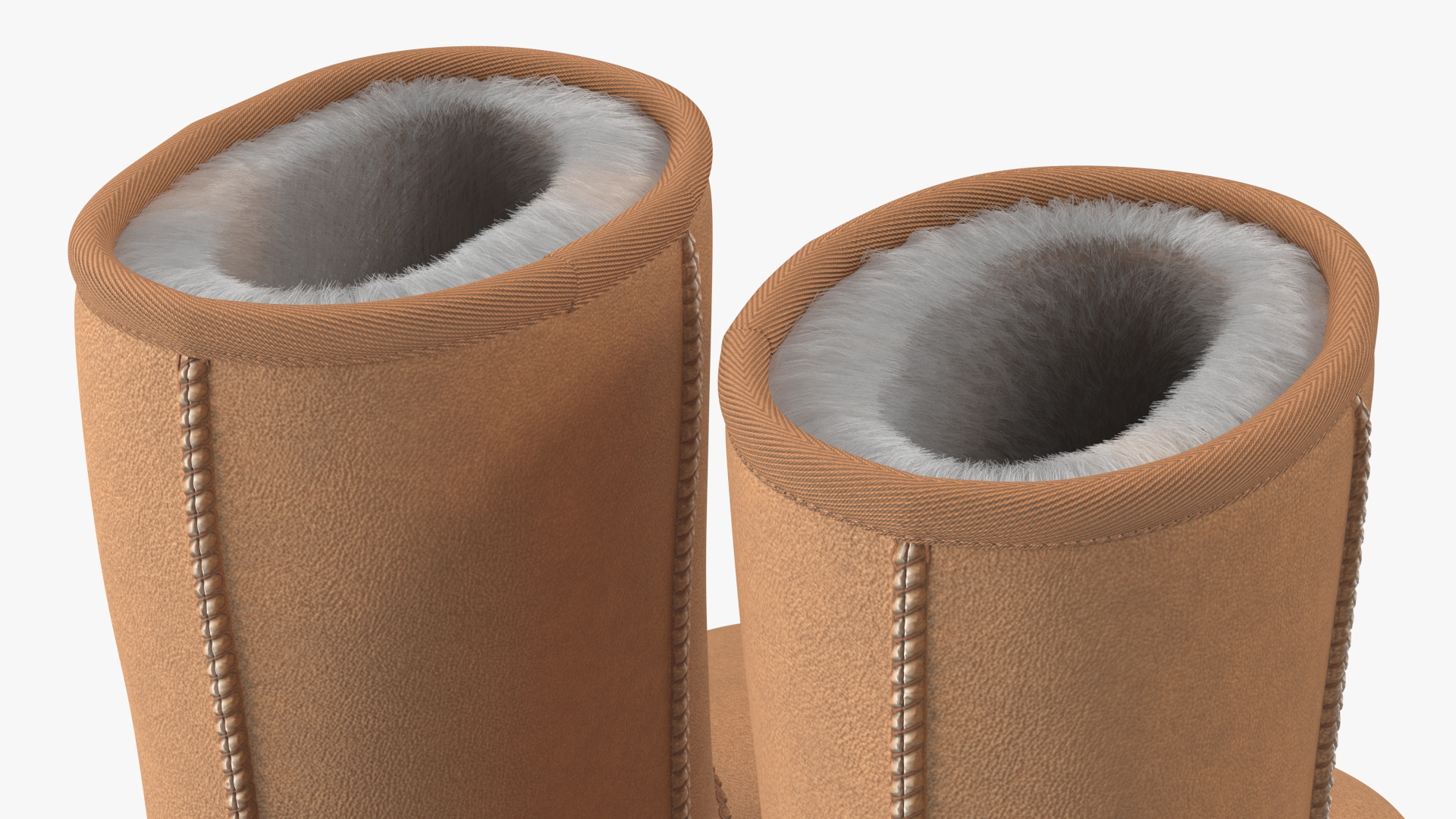 3D model Womens Short Boots UGG Australia Fur Chestnut