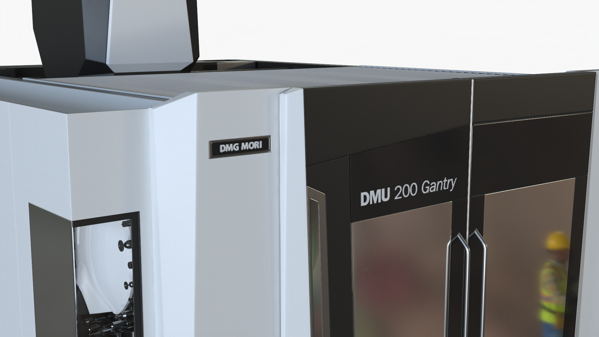 3D model DMU 200 Gantry CNC Machine with Operator