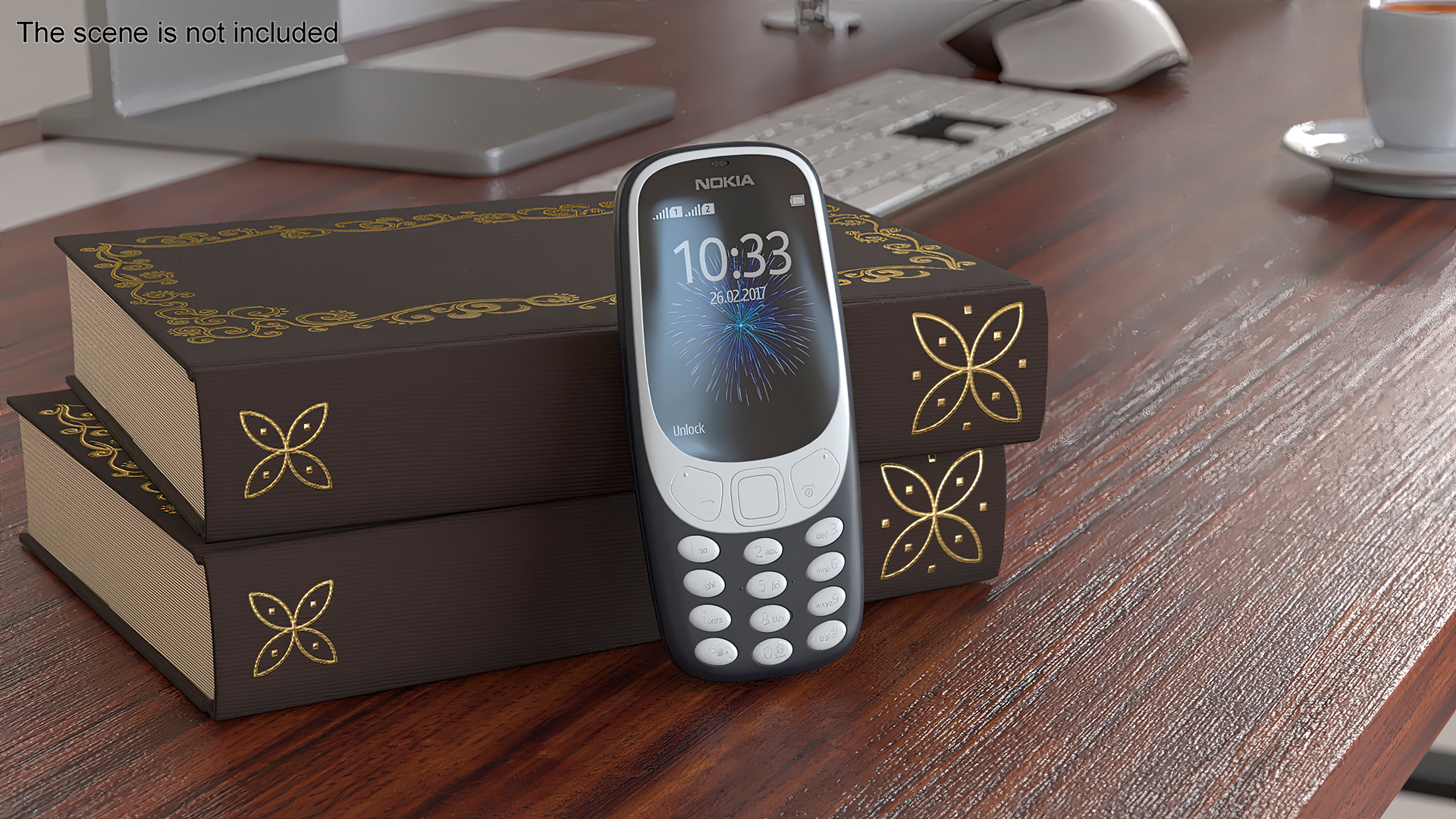 Blue Nokia 3310 New Lights On 3D model