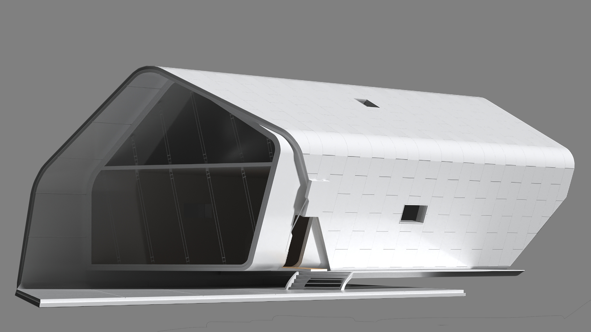 Futuristic House Happy Future 3D model