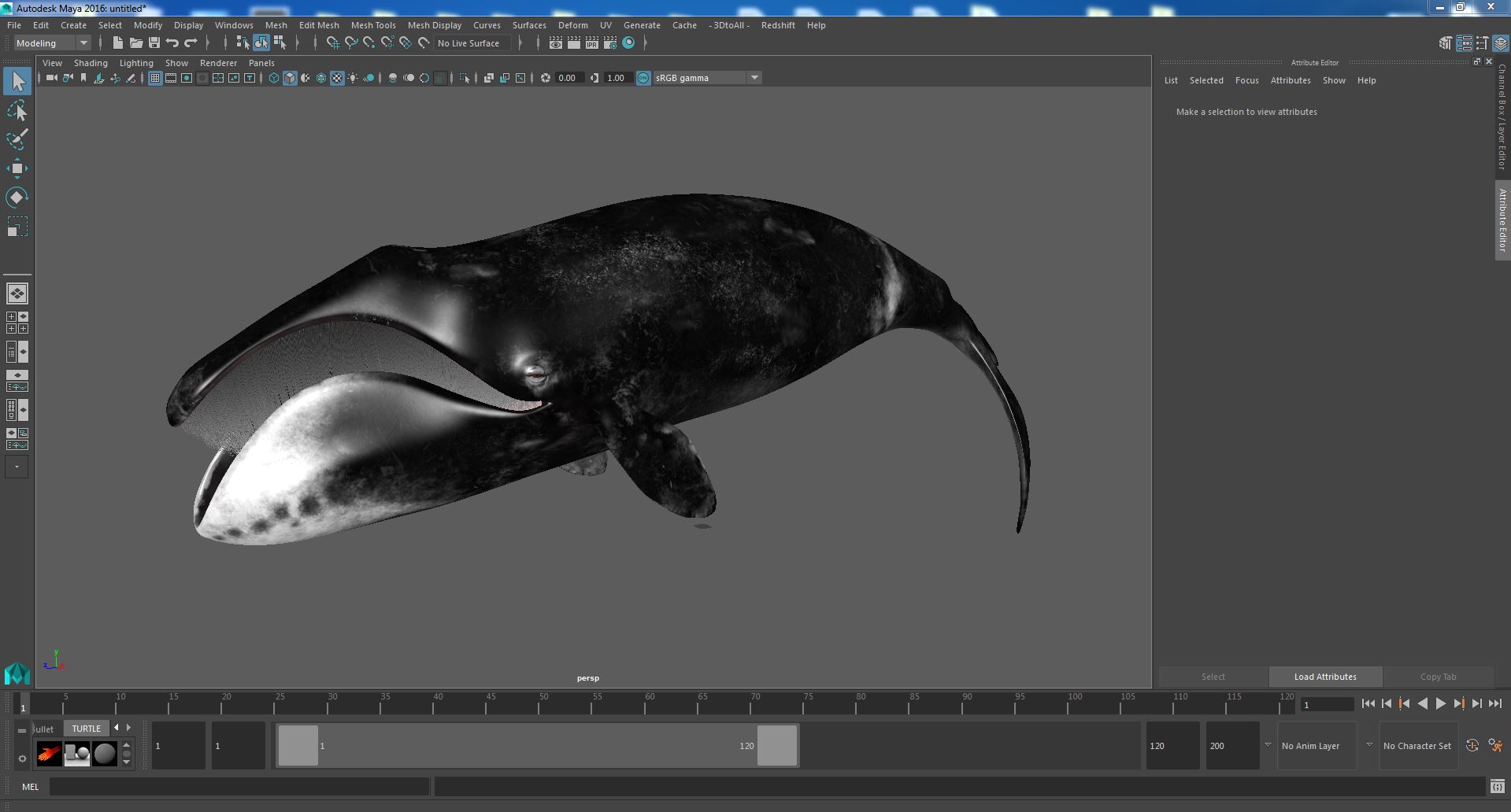 3D Resting Bowhead Whale