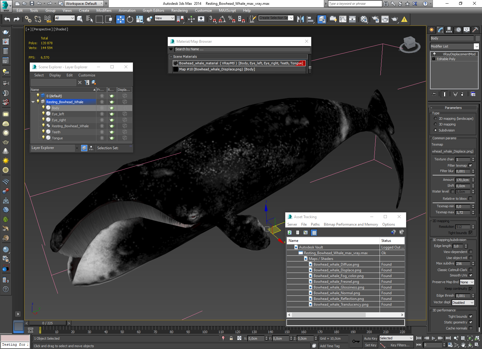 3D Resting Bowhead Whale