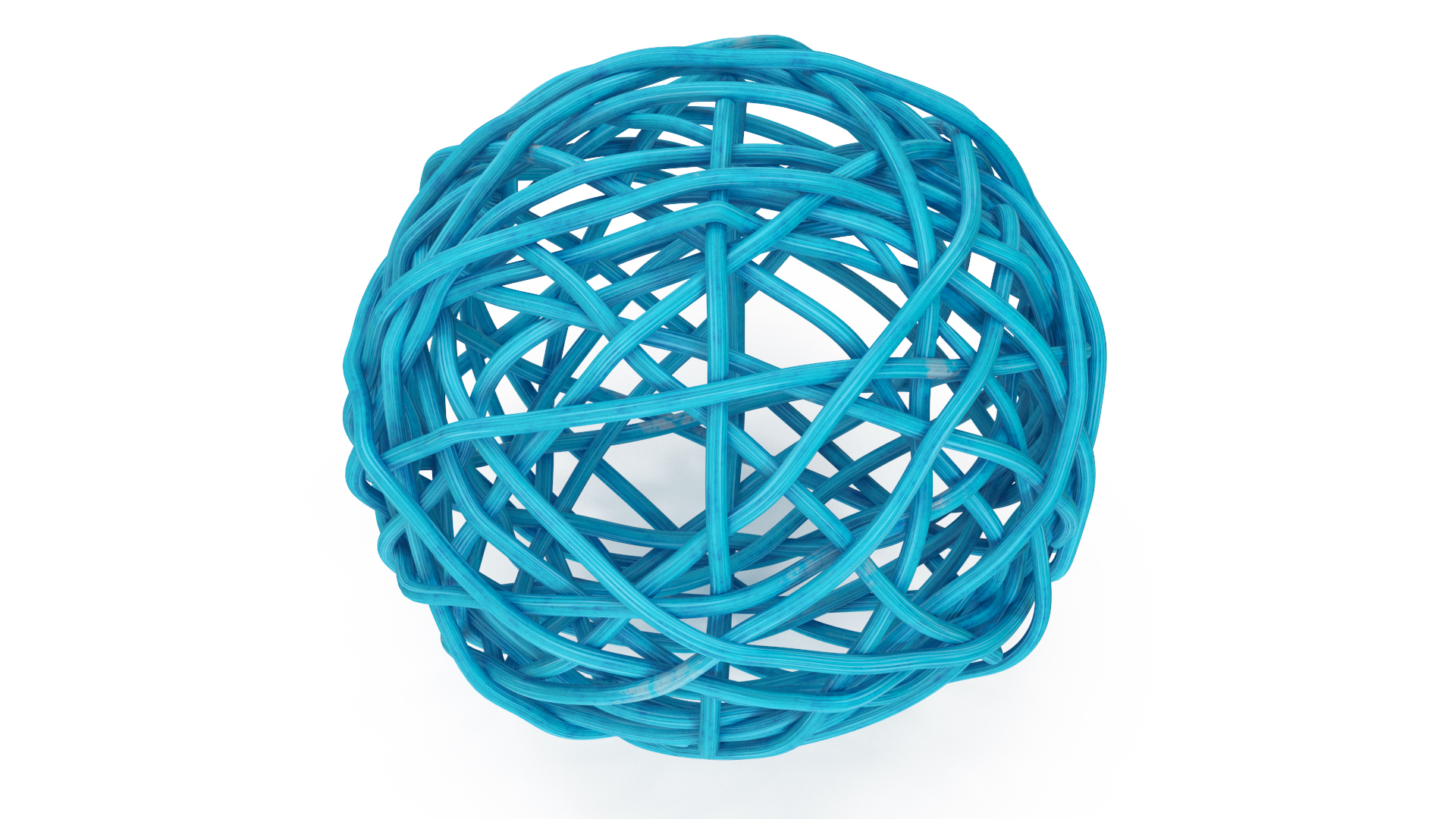 3D Rattan Twig Ball Blue