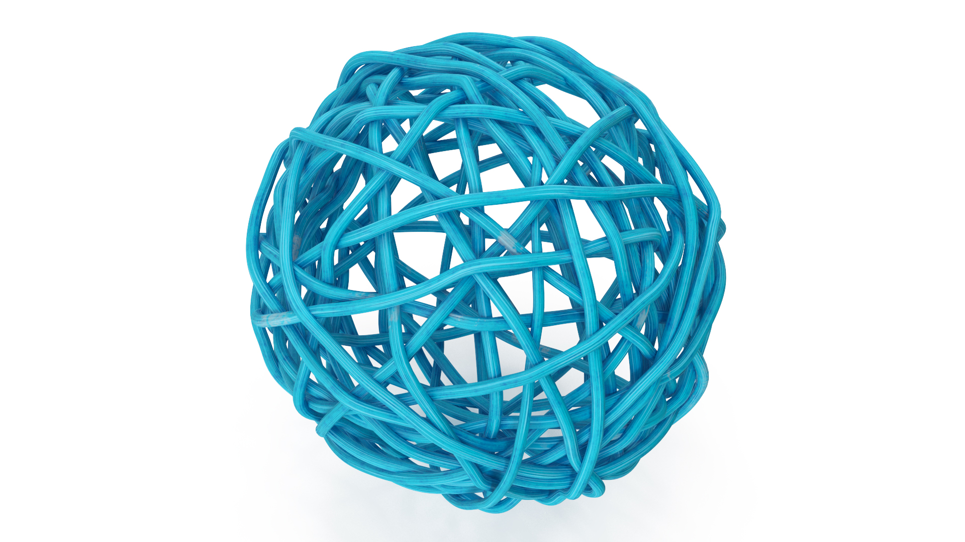 3D Rattan Twig Ball Blue