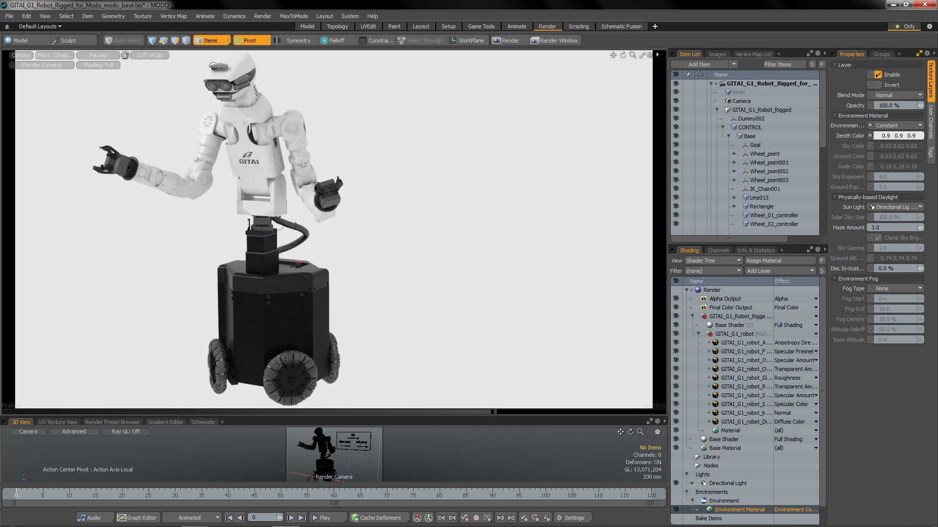 3D model GITAI G1 Robot Rigged for Modo