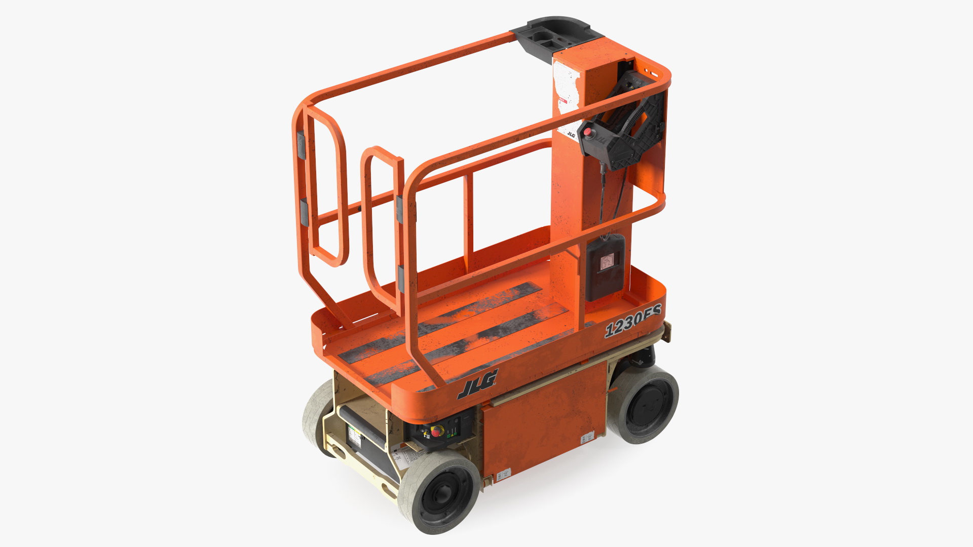 JLG 1230ES Vertical Mast Lift Folded Dirty 3D