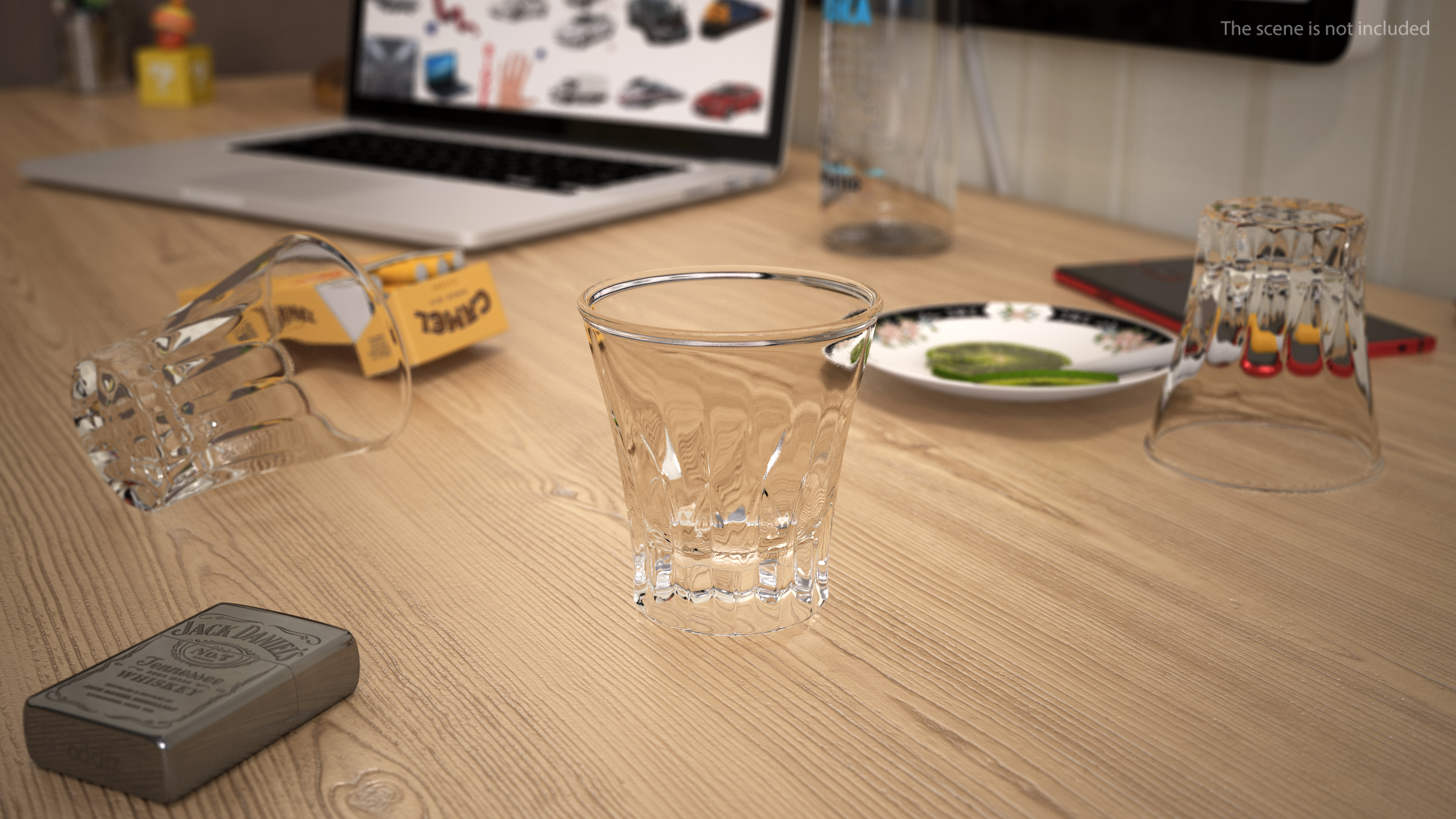 3D Faceted Shot Glass model