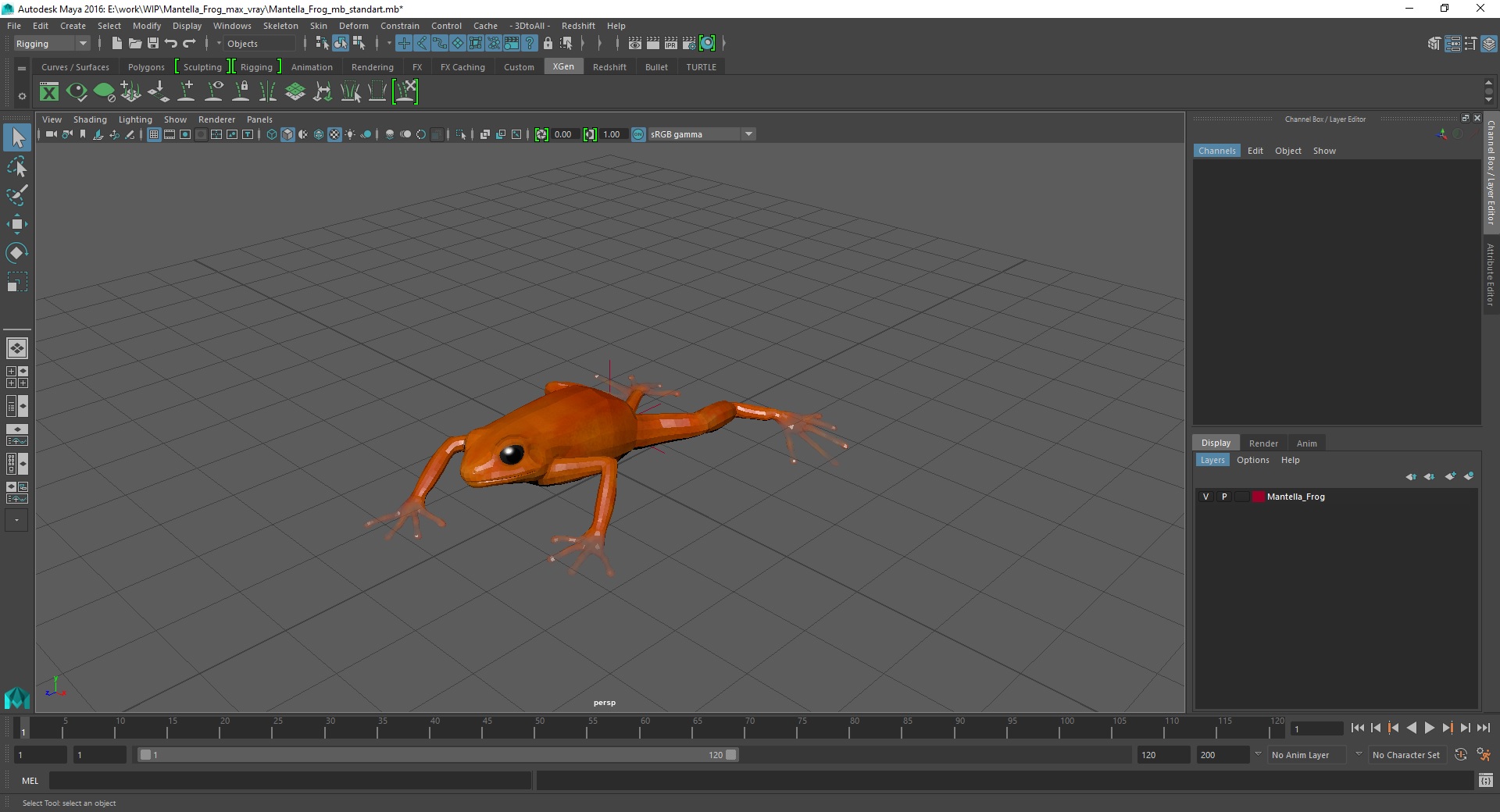 3D Mantella Frog model