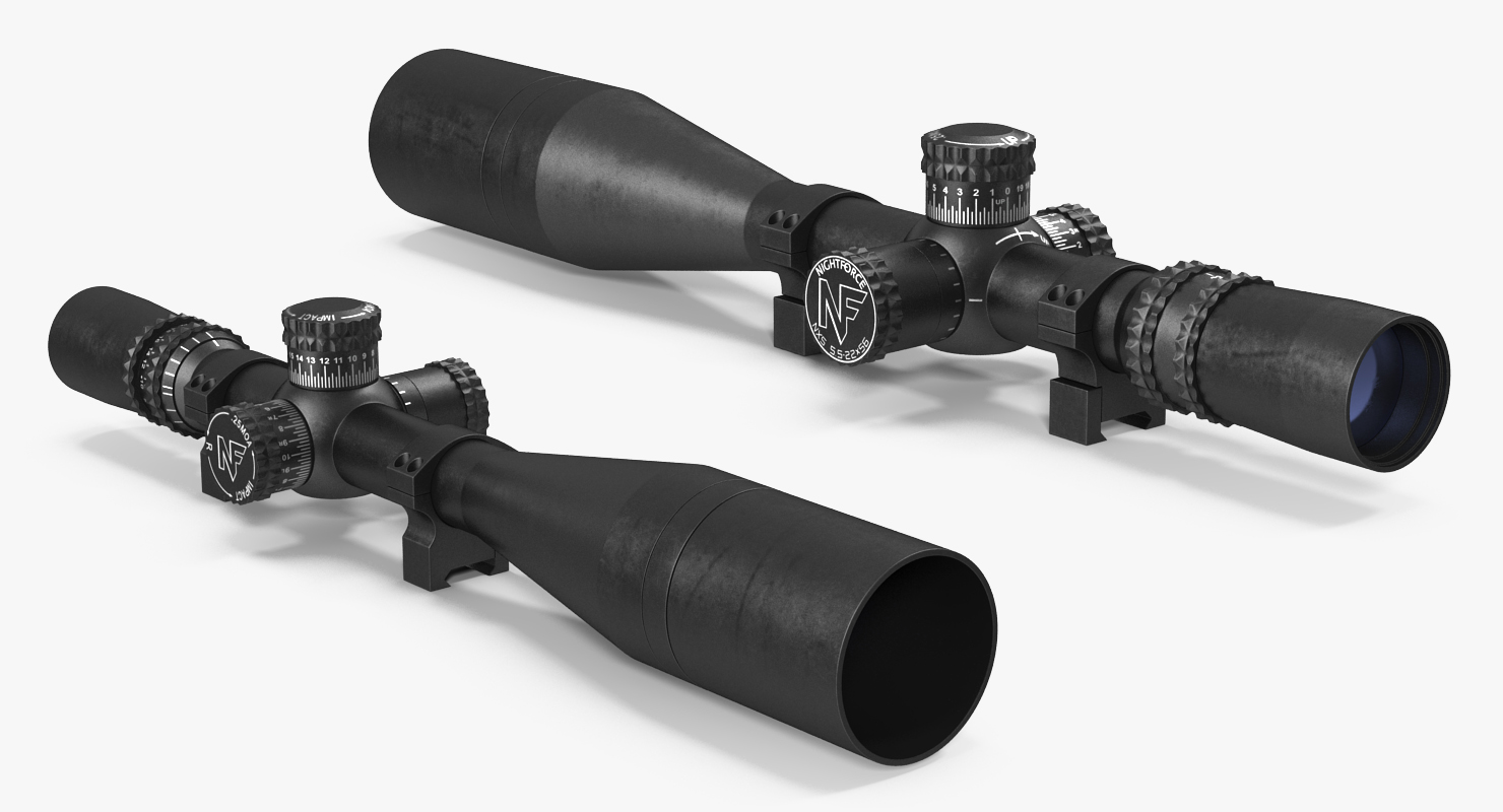 3D Sniper Rifle Scope model