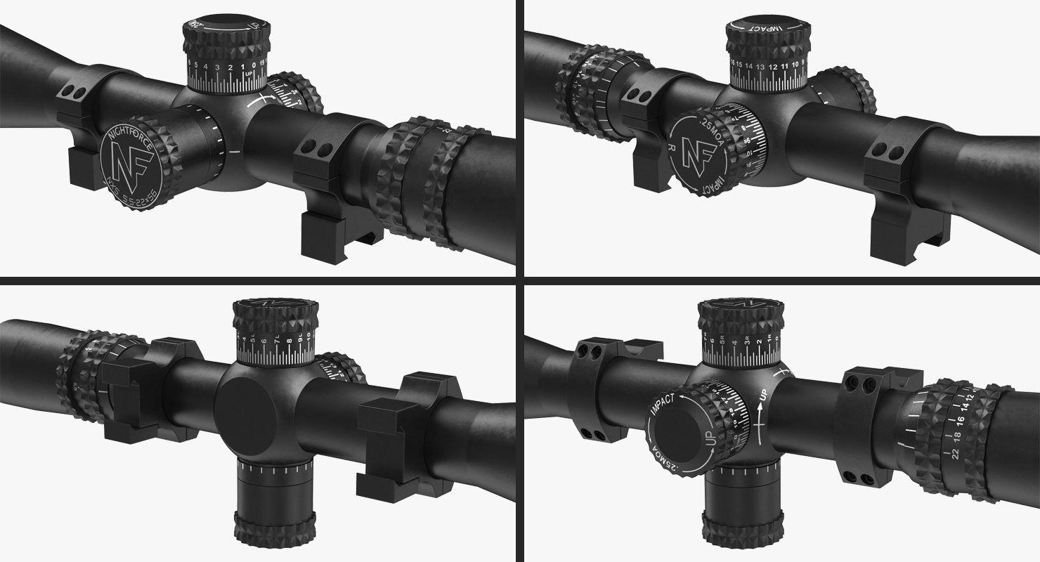 3D Sniper Rifle Scope model