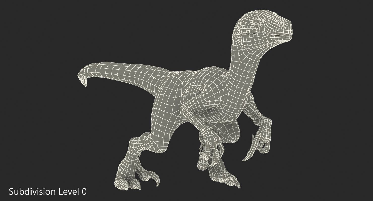 3D model Velociraptor Walking Pose