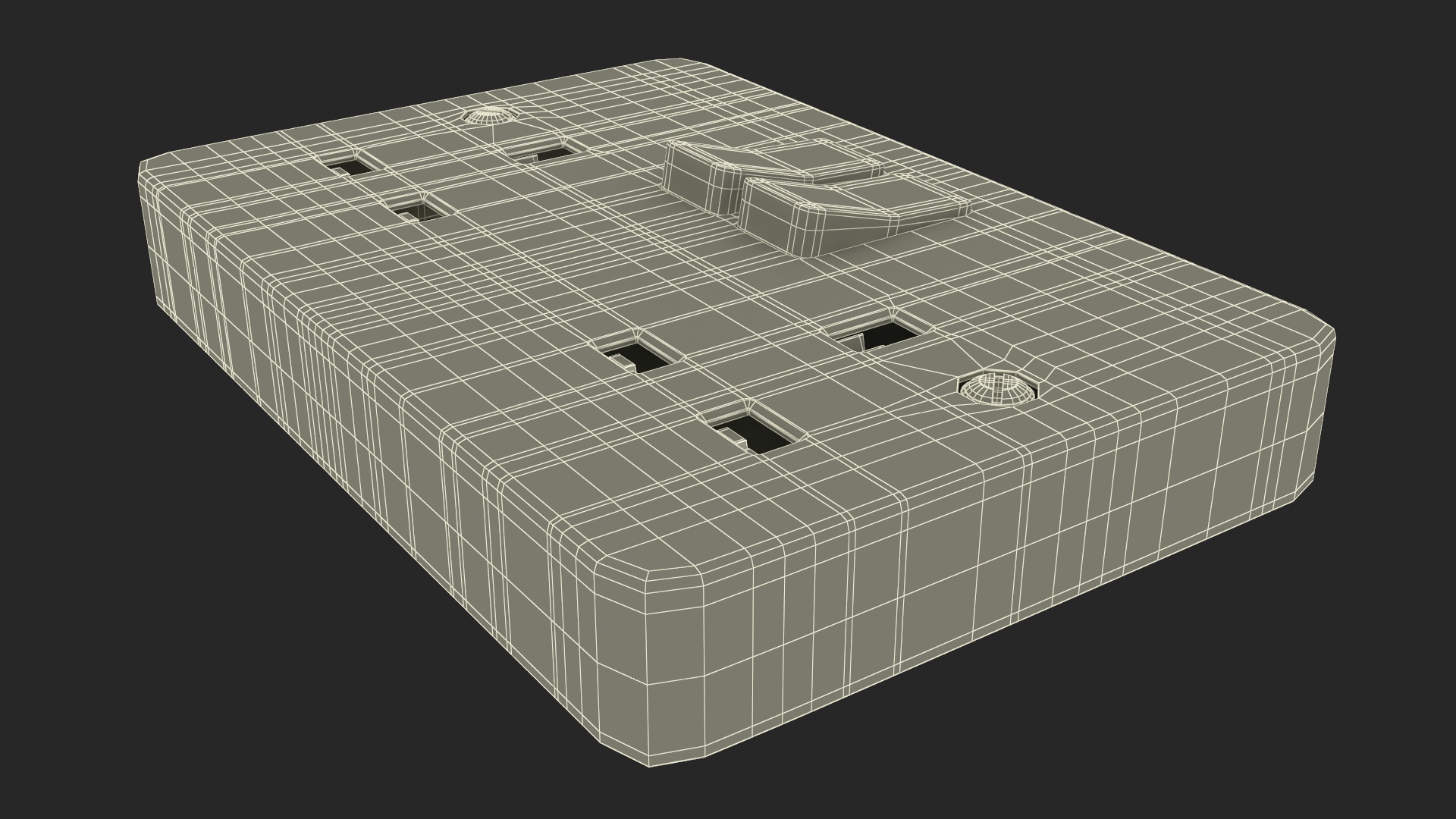 3D UK Double Socket Switch model