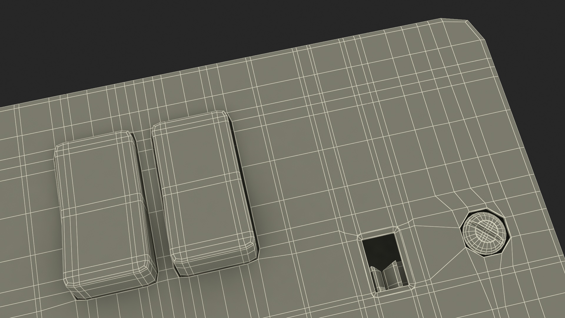 3D UK Double Socket Switch model