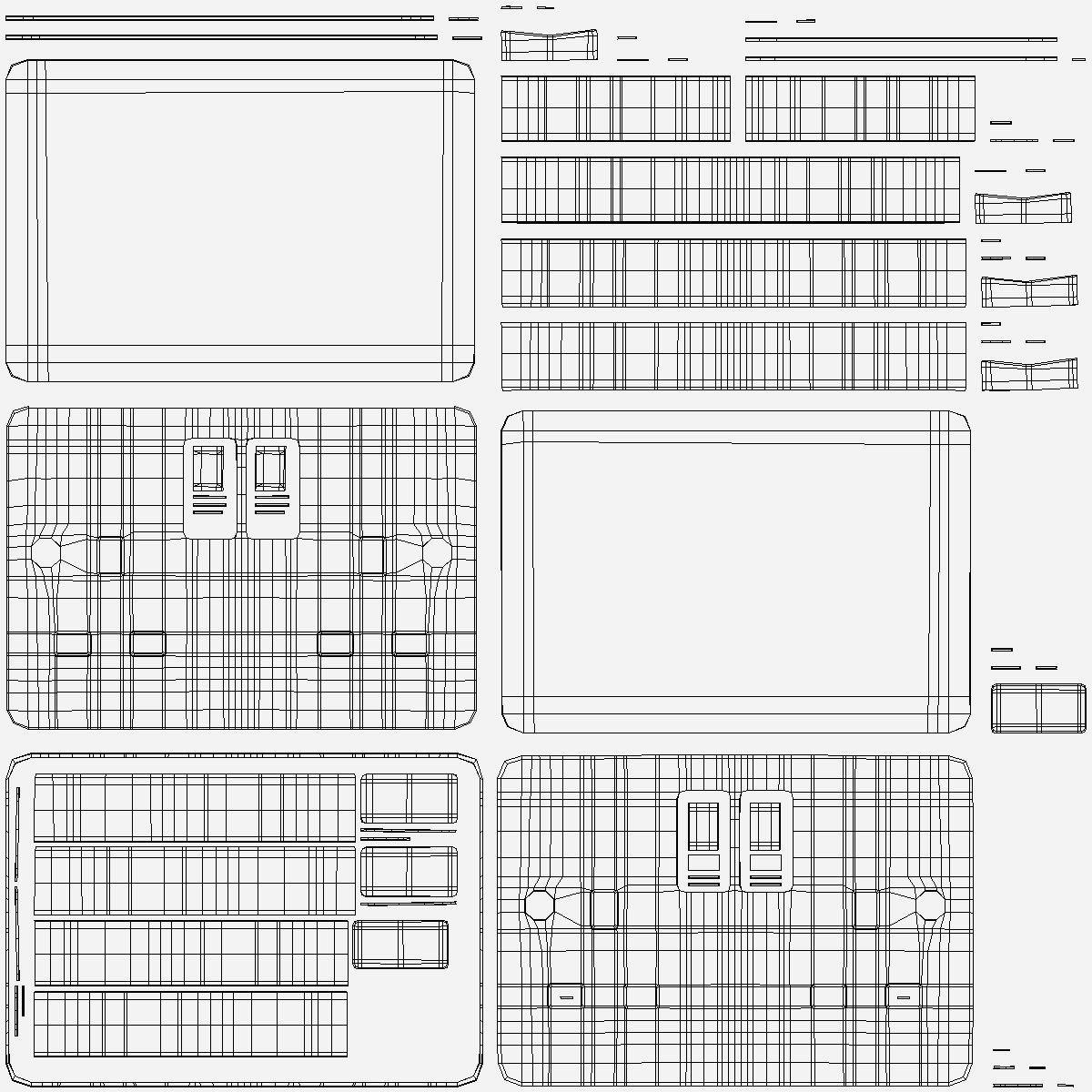 3D UK Double Socket Switch model