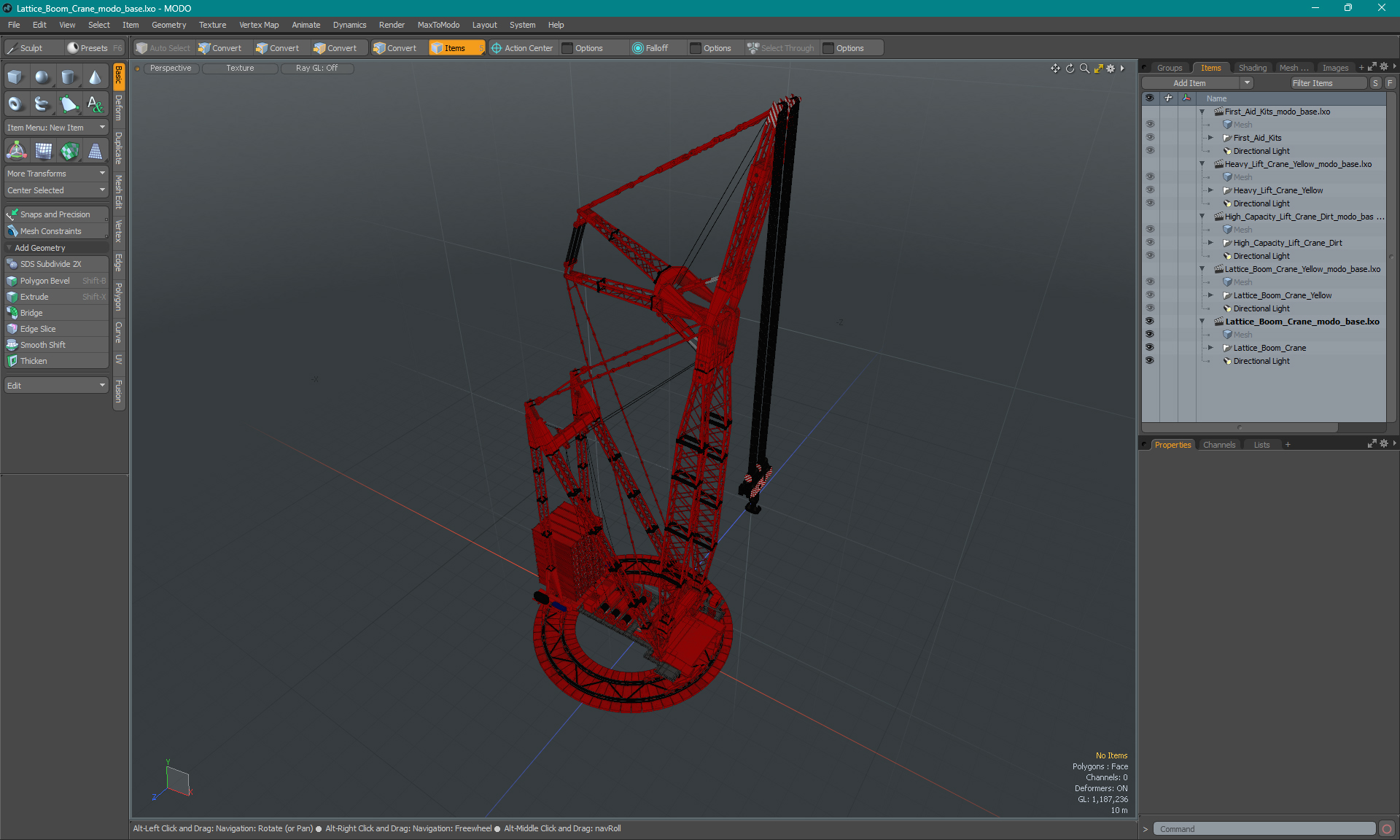 3D Lattice Boom Crane model