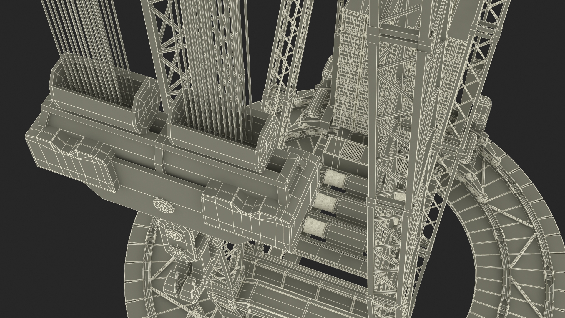 3D Lattice Boom Crane model