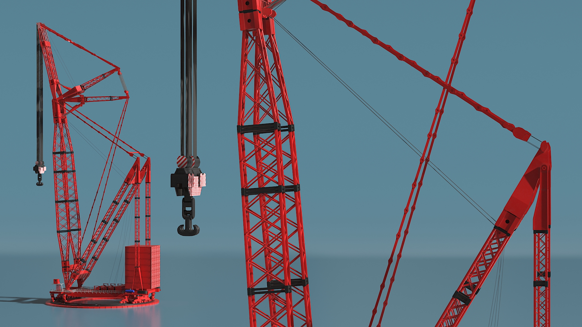 3D Lattice Boom Crane model