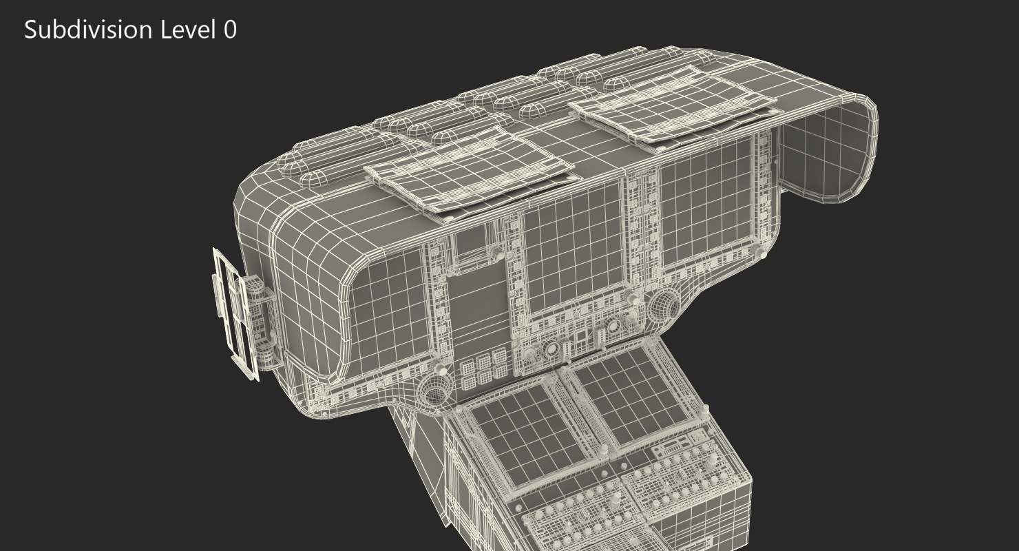 3D model Helicopter Instrument Control Panel