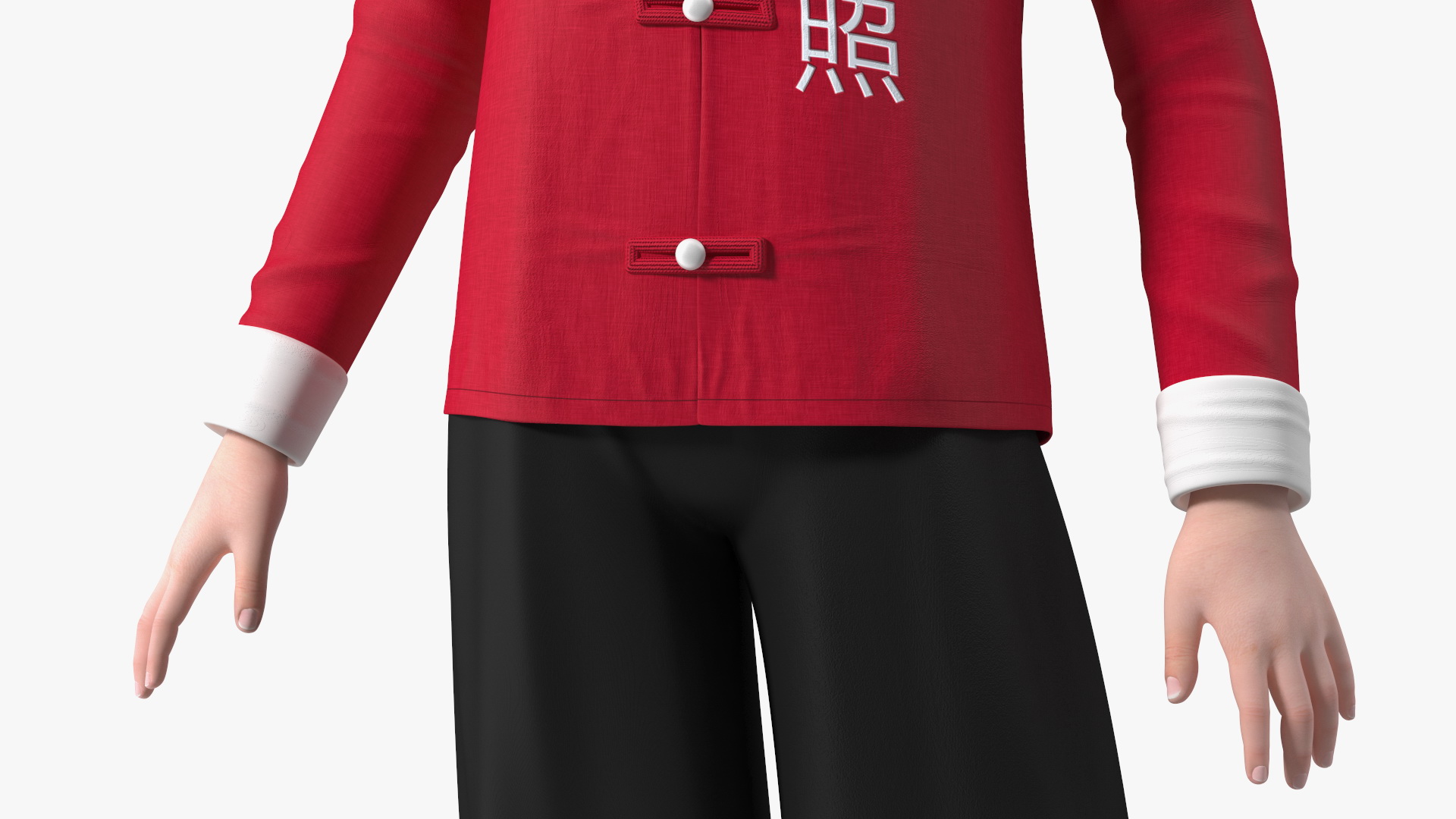 3D Chinese Boy in National Clothes