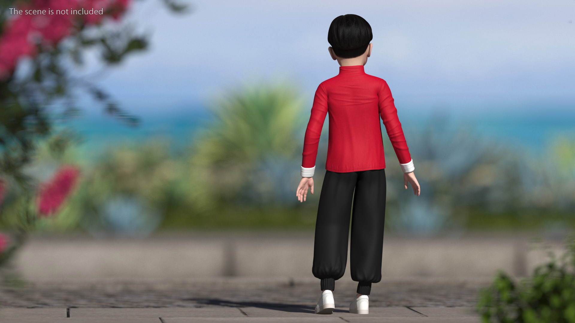 3D Chinese Boy in National Clothes