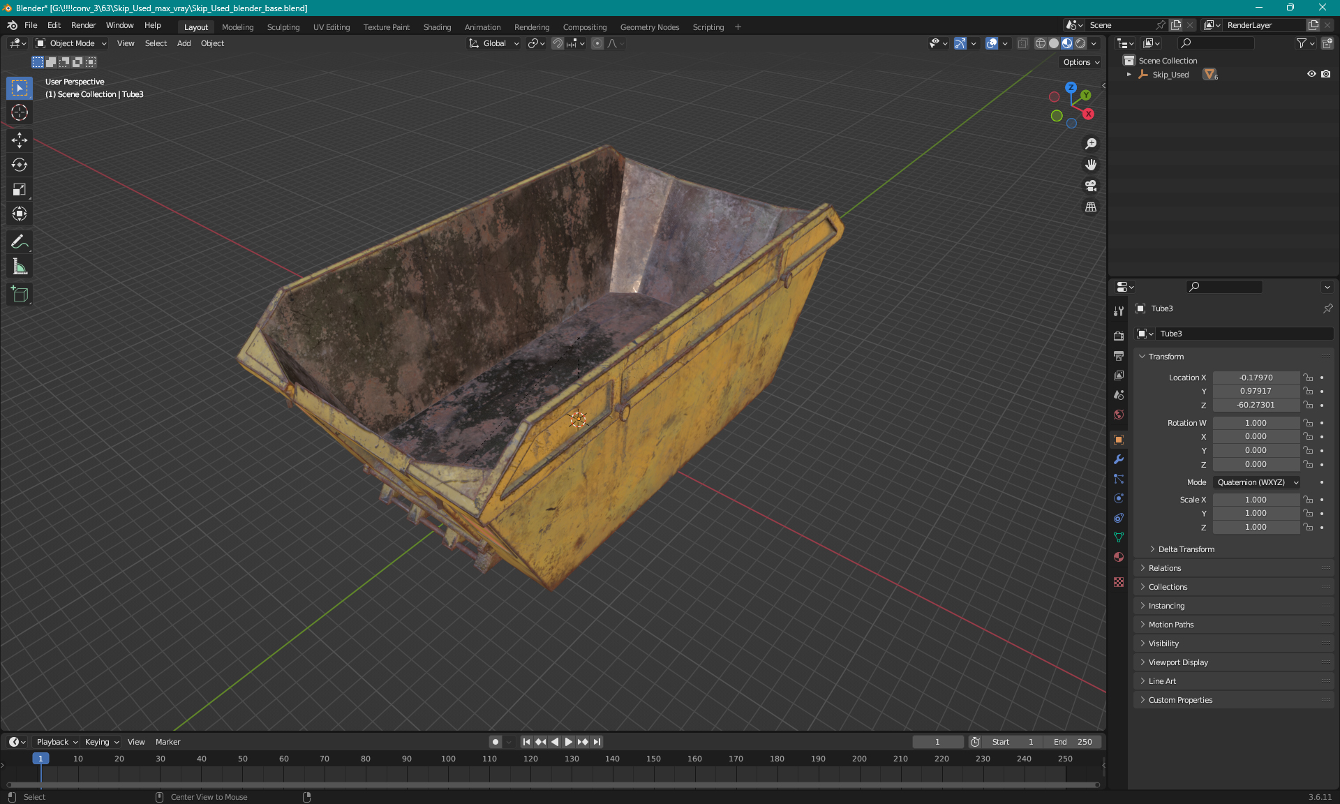 Skip Used 3D model