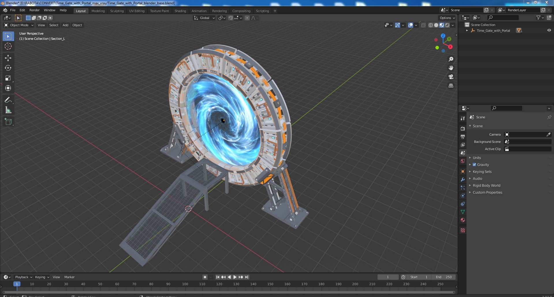 3D Time Gate with Portal