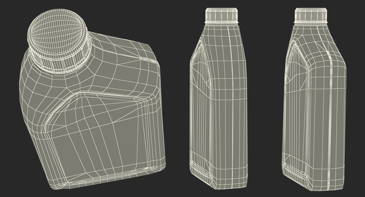 3D model Bottle 1L Motor Oil Mobil