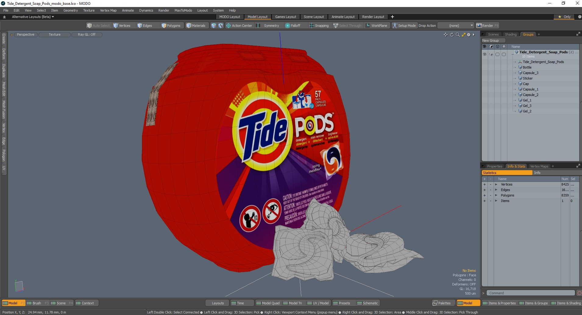 Tide Detergent Soap Pods 3D model