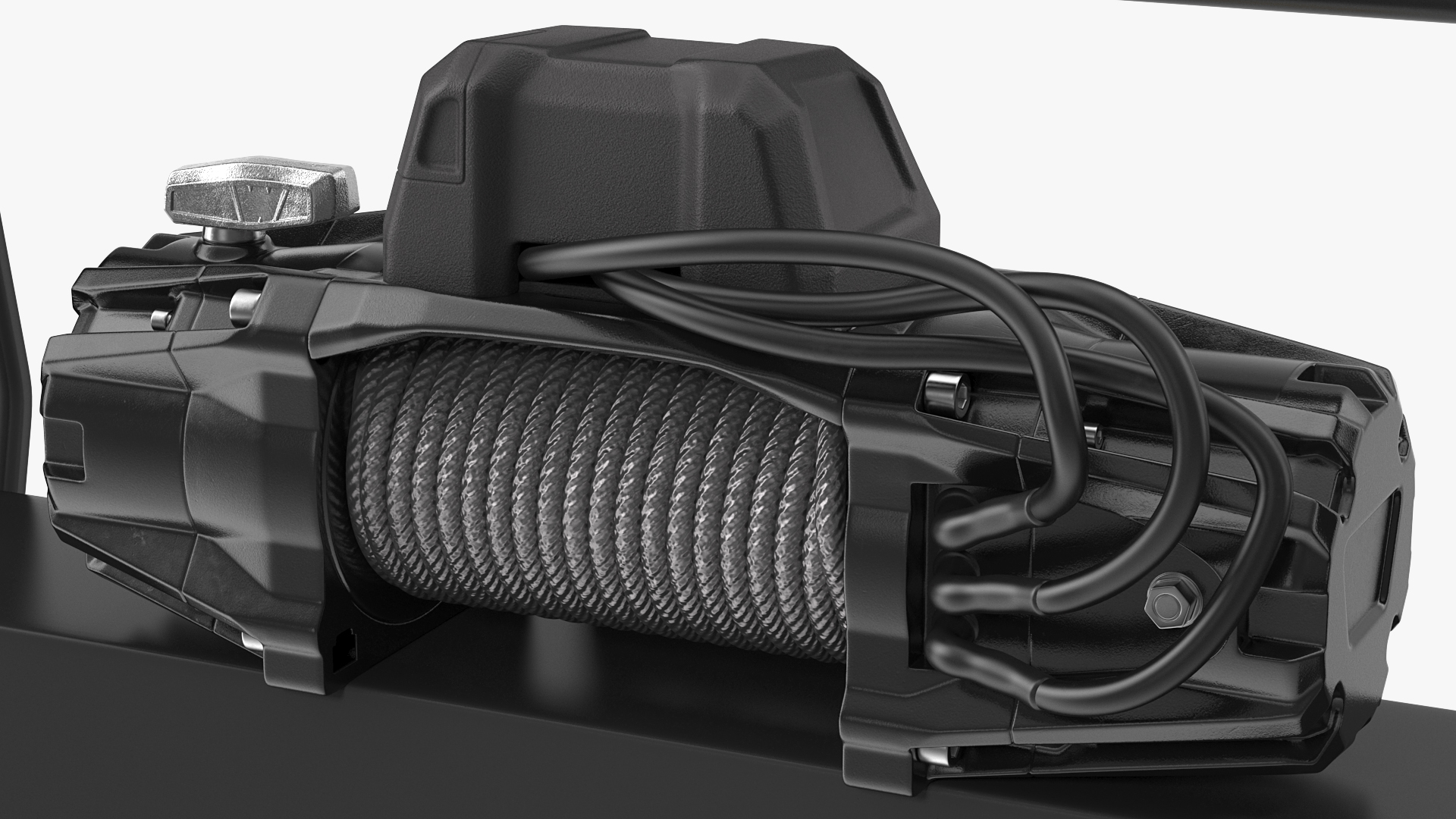 Bullbar Push Bumper Electric Winch 3D model