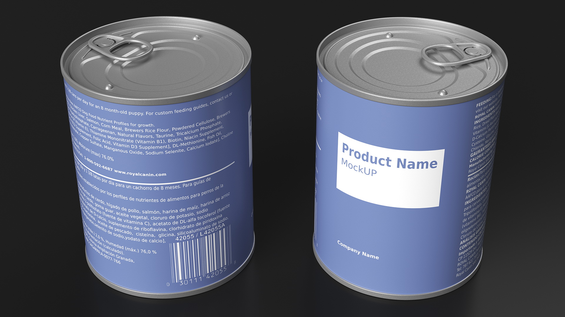 3D Canned Food Mockup model