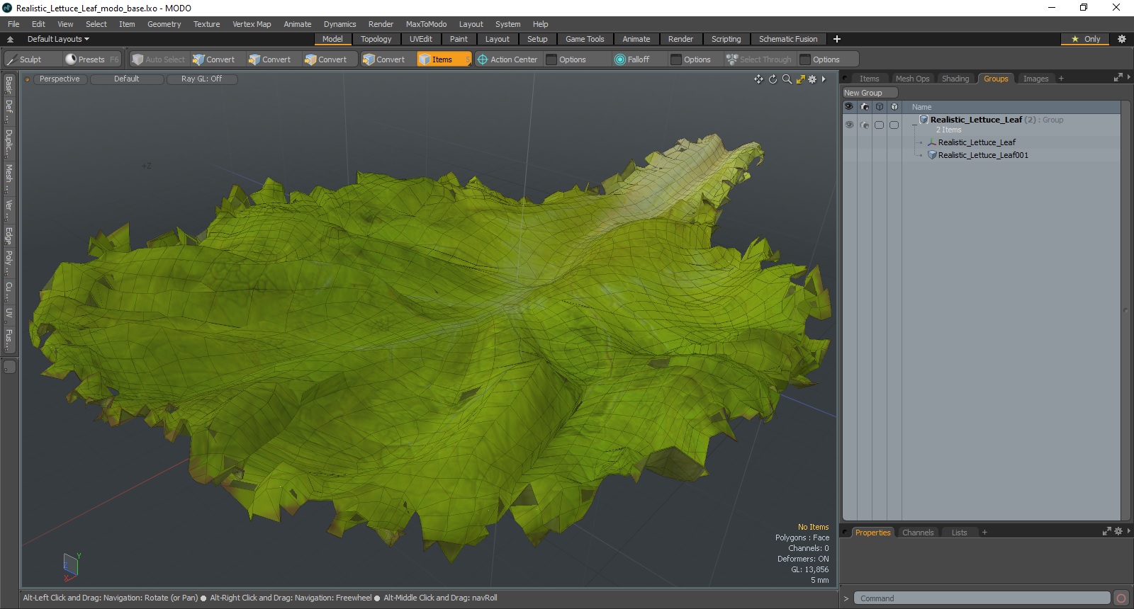 Realistic Lettuce Leaf 3D