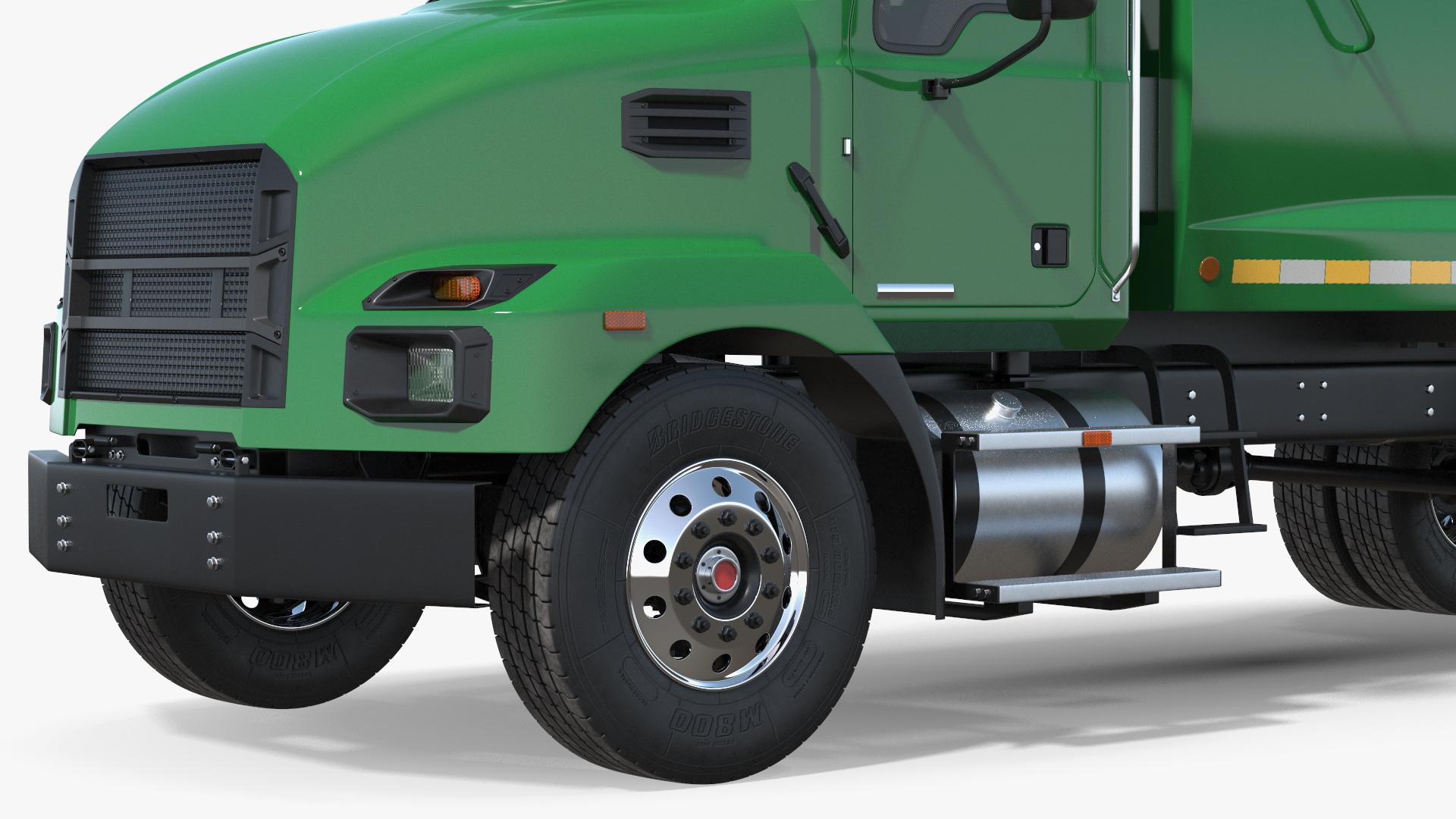 Medium-Duty Garbage Truck Rigged 3D