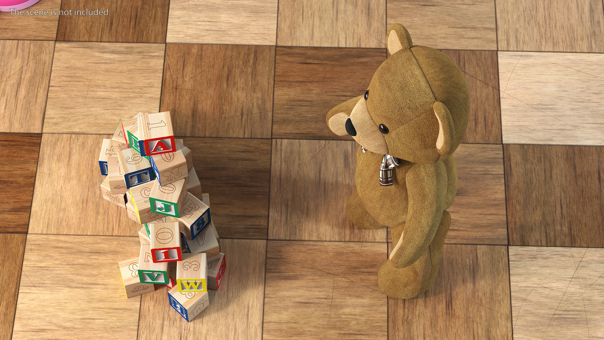 3D Teddy Bear Rigged for Modo