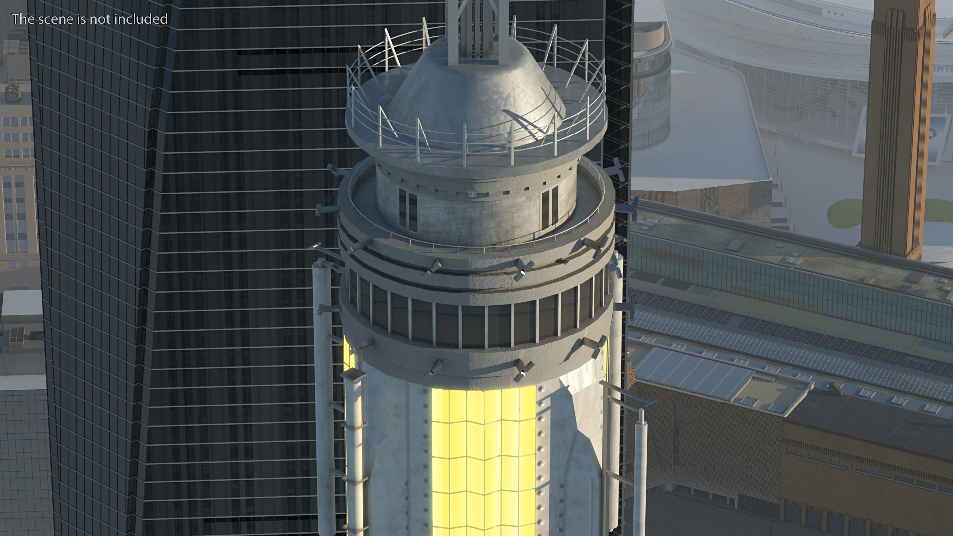 3D Empire State Building Spire Night Glow model