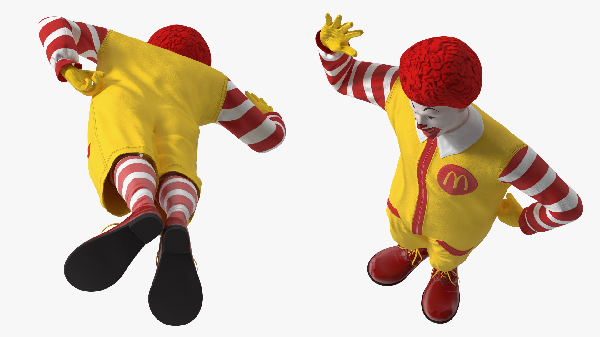 Ronald McDonald Waving Pose 3D