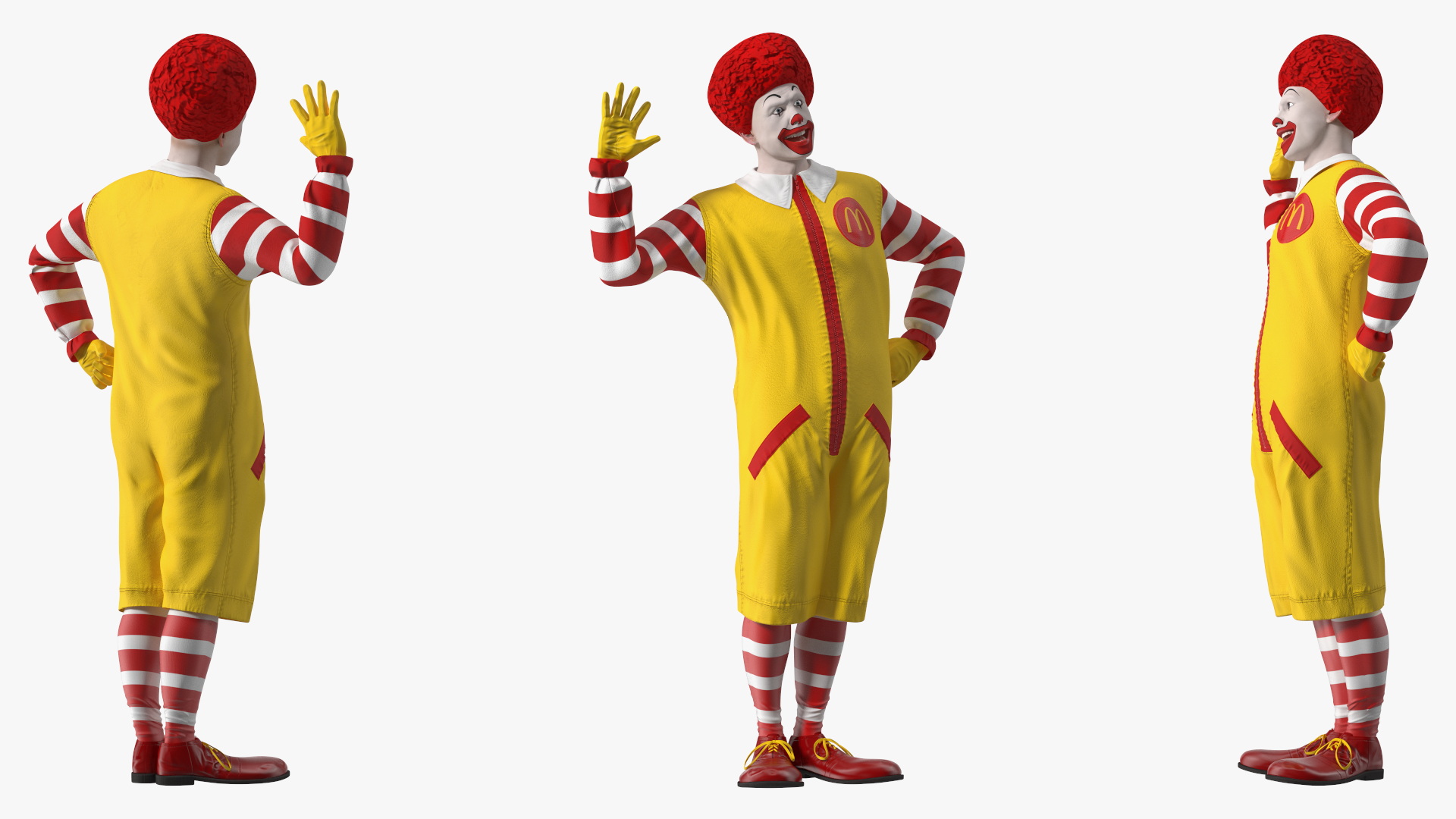 Ronald McDonald Waving Pose 3D