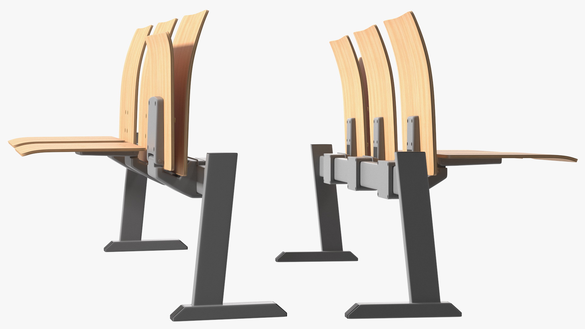 3D University Seating System For Three Seats