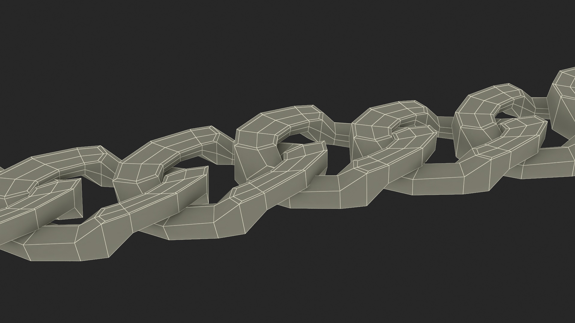 Golden Curb Chain 3D