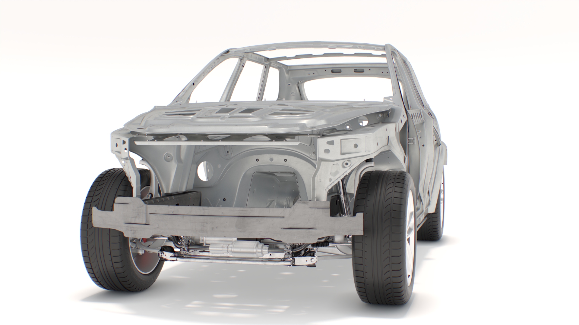 3D SUV Car Frame Structure with Chassis Rigged model