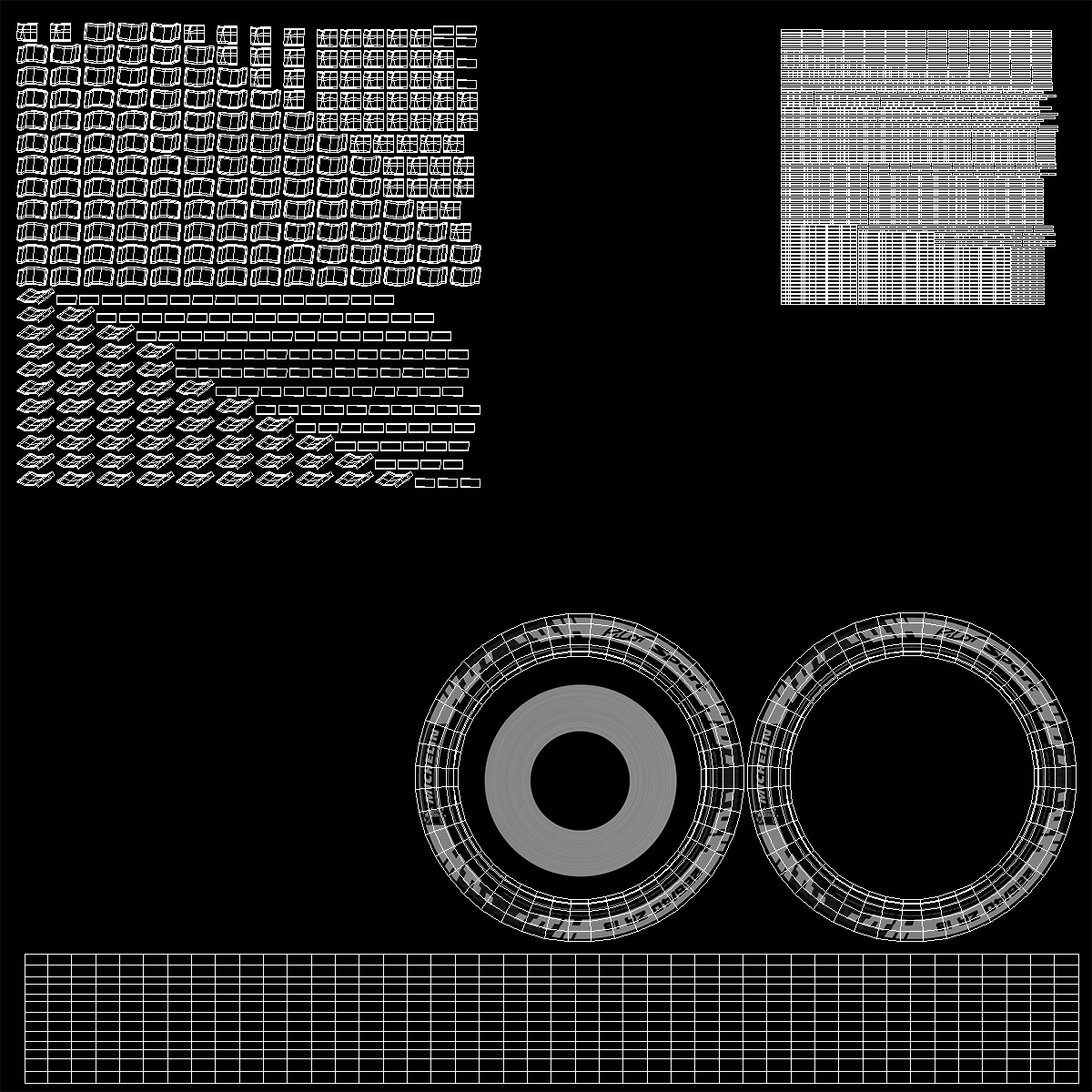 3D SUV Car Frame Structure with Chassis Rigged model