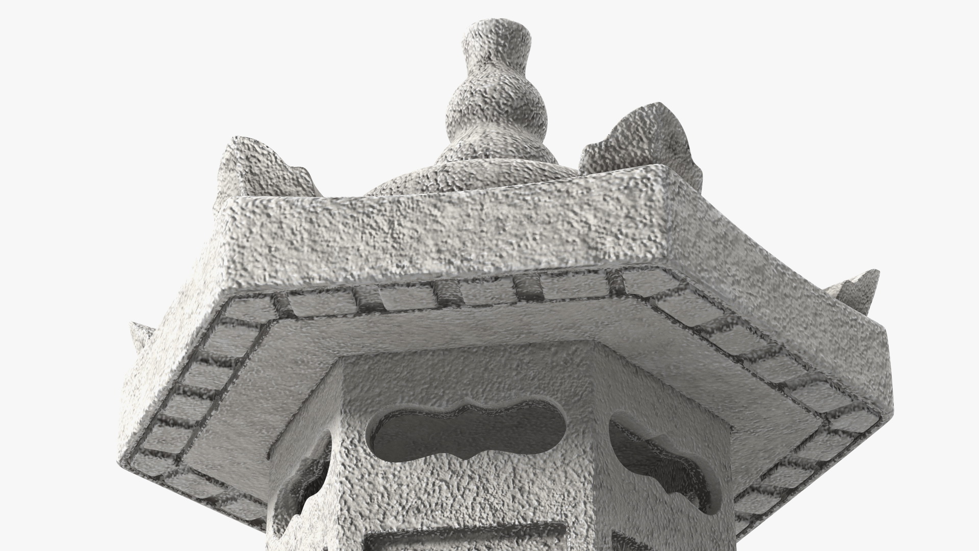 Pagoda Lantern Garden Statue White for 3D Print 3D