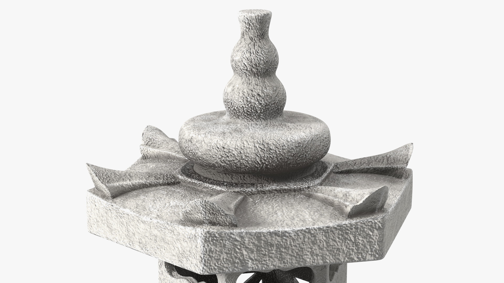 Pagoda Lantern Garden Statue White for 3D Print 3D