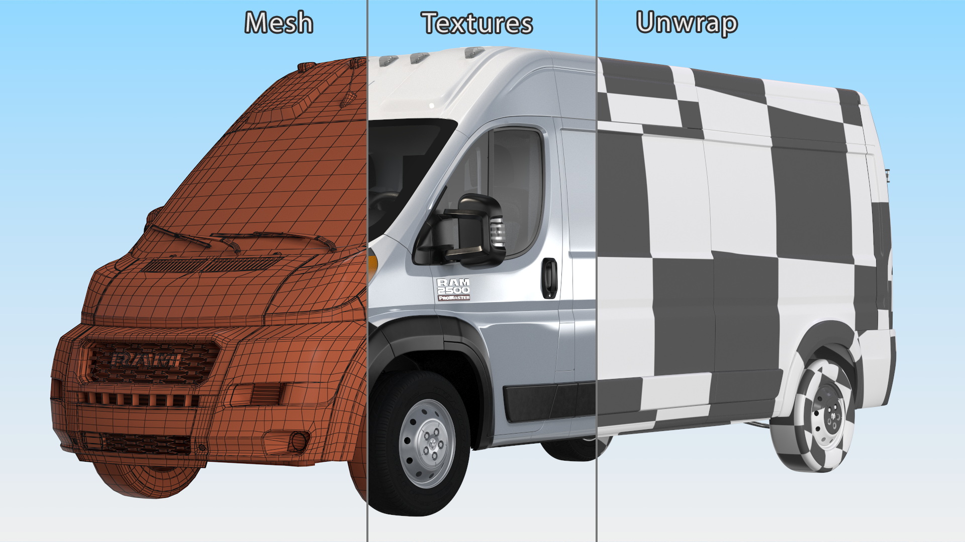 3D 2022 RAM Promaster 159 Simple Interior model