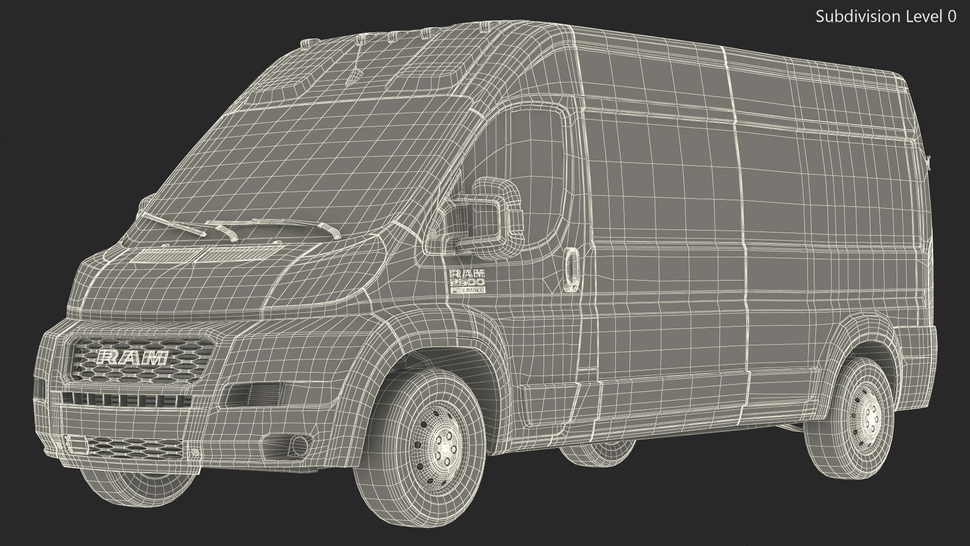 3D 2022 RAM Promaster 159 Simple Interior model