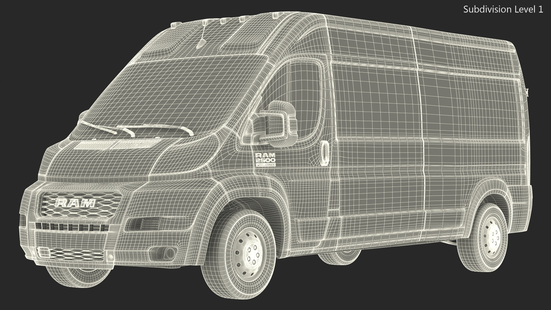 3D 2022 RAM Promaster 159 Simple Interior model