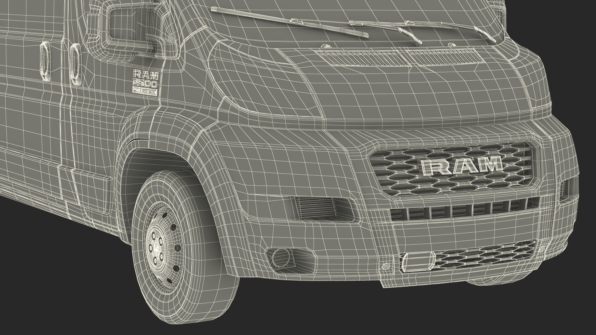 3D 2022 RAM Promaster 159 Simple Interior model