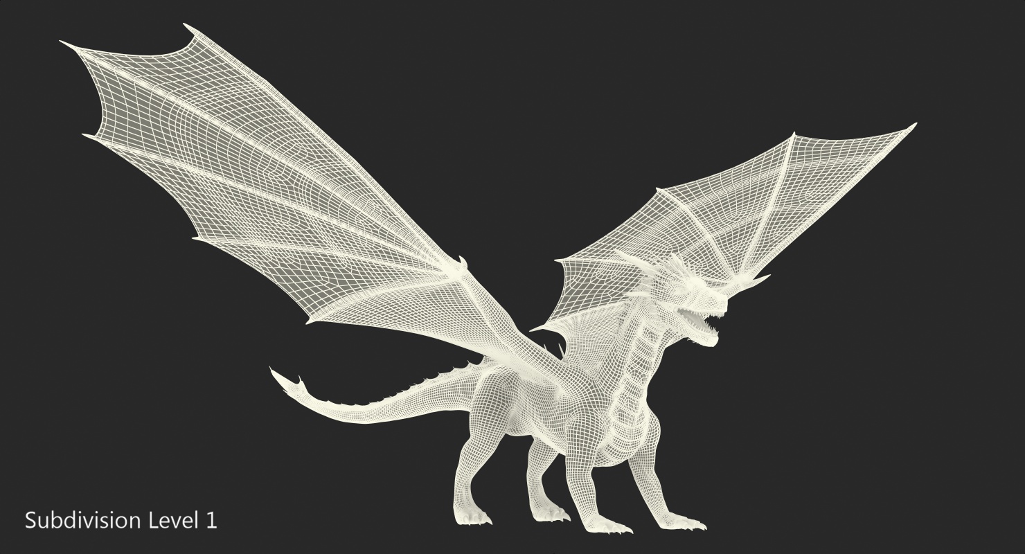 Mythical Dragon Rigged 3D